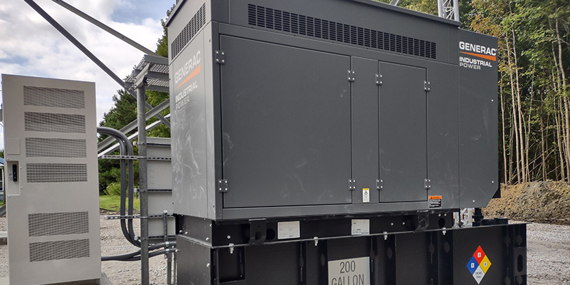 Installed industrial power generator equipment